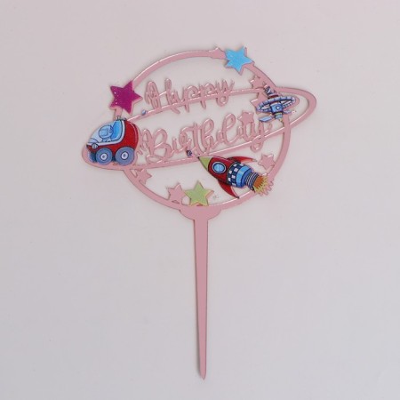 Topper "Happy Birthday", Cosmos