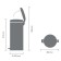 Brabantia Newcon bucket, plastic inner bucket, with pedal, platinum color, 30 liters