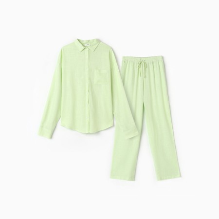 Пижама женская (рубашка и брюки) KAFTAN Lime series р. 44-46-1