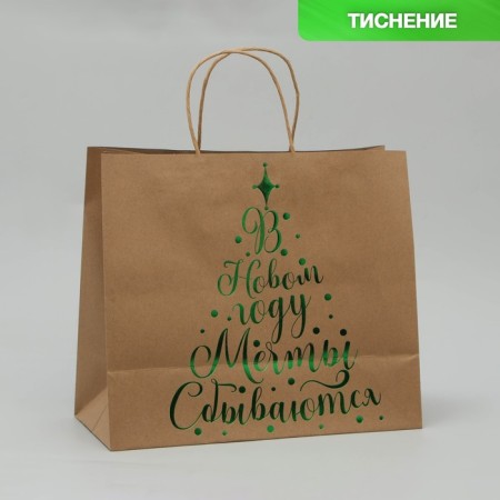 Package Gift Craft Dreams Come True, 32 x 28 x 15 cm, New Year-1