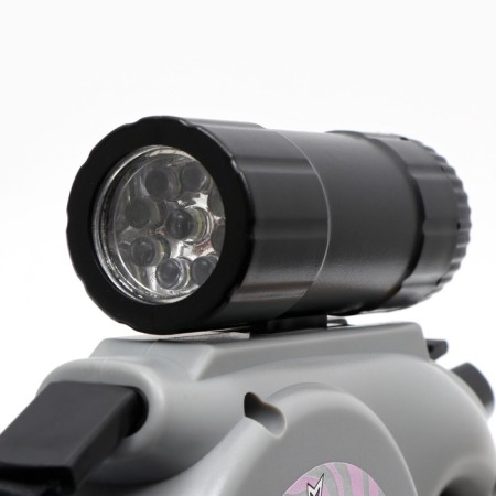 Roulette with a lantern and a compartment for packages 5 m, max = 50 kg, gray-6