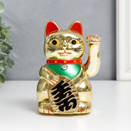 Souvenir cat plastic "manei-nako" h = 12 cm