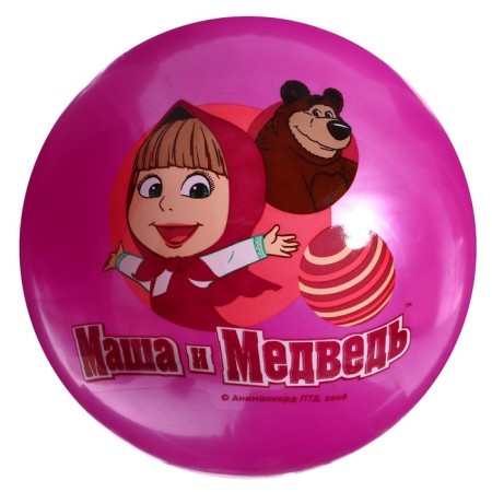The ball "Masha and the bear", with a sticker, PVC, 23 cm-3