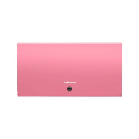Folder folder, 260 x 138 mm (Travel), 12 departments, 600 μm, Erichkrause "Diagonal Pastel", on the button, embossing "Sand", mix-3