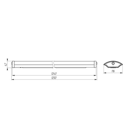 Lamp ERA DPO, 1250x116x42 mm, IP40-1
