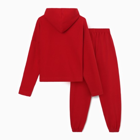 Women's costume (sweatshirt and trousers) Mist Punk with embroidery, p. 44-46, red-11