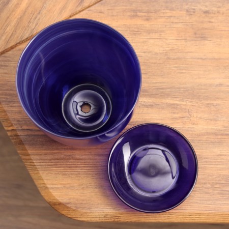 Flower pot with pallet No. 3 "Aleb" lilac, 1 liter-3
