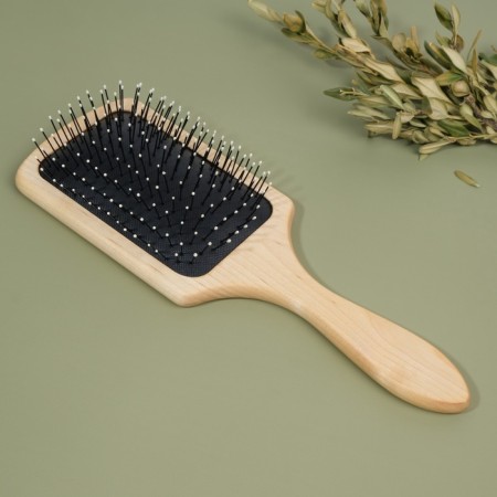 Massage comb, 24.5 × 9 cm, beige color/black-1
