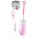 A set of brushes for washing bottles and nipples, MIX color