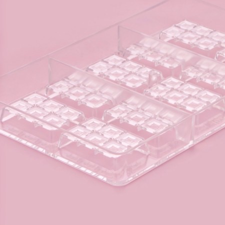 Tavoletta chocolate form for chocolate and sweets, 10 cells, 20 × 12 × 2.5 cm, 4.2 × 2.8 × 0.8 cm-4