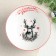 Ceramic salad bowl “Happy New Year”, 14.8x14.8x6.5 cm, white color