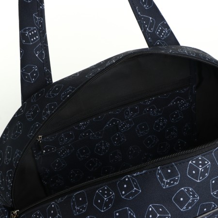 Road bag with lightning, external pocket, black color-2