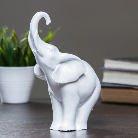 Figure "Elephant" White, 15x8x18cm-1
