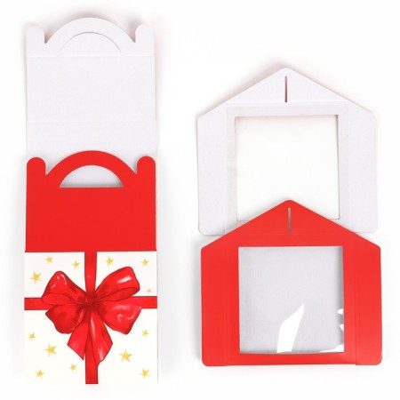 Confectionery box with a window, a chest, “bow”, 20 x 20 x 20 cm-6