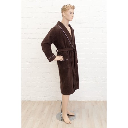 Male dressing gown, size 48, chocolate color, Mahra-Velur-1