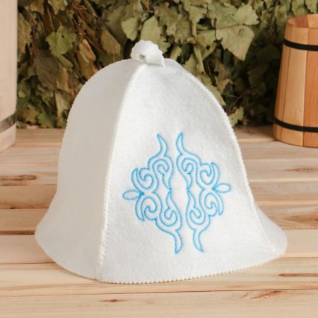 Bath of a bathhouse "Steppe wind" Blue pattern