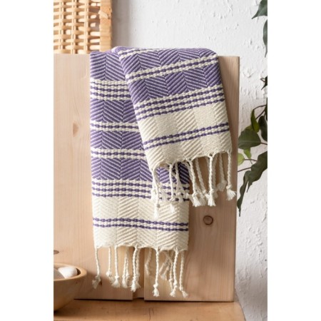 Set of Arya Home Zigzag, 480 gr, size 38x68 cm, 2 pcs, the color is light-purple