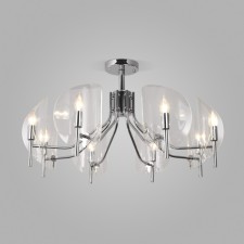 Ceiling chandelier with glass ceiling Rocco, 40W, E14, 83x83x47 cm