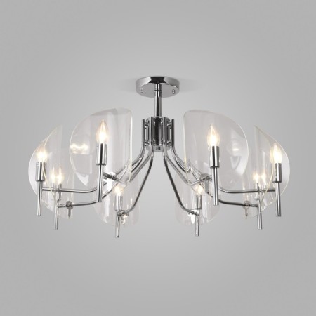 Ceiling chandelier with glass ceiling Rocco, 40W, E14, 83x83x47 cm