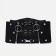 Women's belt, width 12 cm, on lightning, black color
