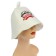 A cap for a bath with embroidery "Born in the USSR"