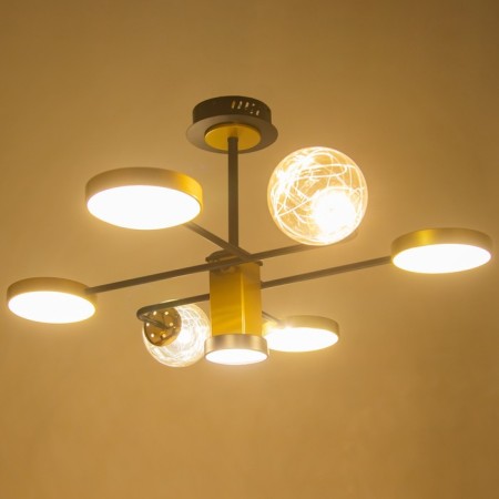 Chandelier 1851/7 LED 72W 3000-6000K black and gold 79x77x43 cm Bayerlux-3