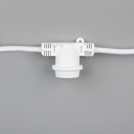 Girlyanda "Bels Light" 10 m, IP65, UMS, 2W, white thread, step 40 cm, E27 (without lamps), 220 V-2