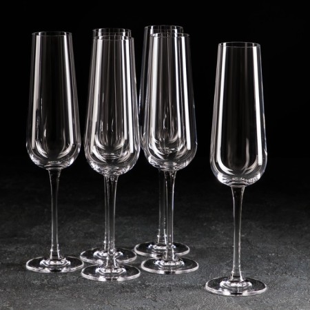 Set of glasses for champagne Ardea, 220 ml, 6 pcs