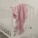 Knitted blanket, size 80x100 cm, pink color