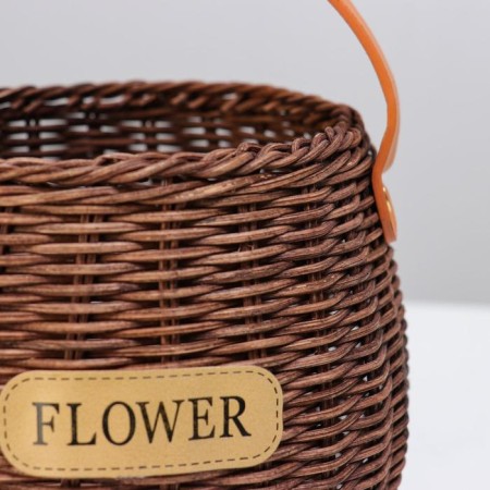 Wicker basket (rattan), 15.5x15.5 cm, 1 pc., Brown-2
