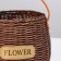 Wicker basket (rattan), 15.5x15.5 cm, 1 pc., Brown
