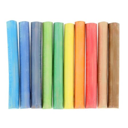 Loars for drawing "gamma", colored, 10 pieces, soft, triangular shape, cardboard box-1