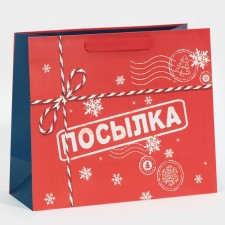 Laminated horizontal “Parcel for you”, MS 18 x 23 x 10 cm, New Year