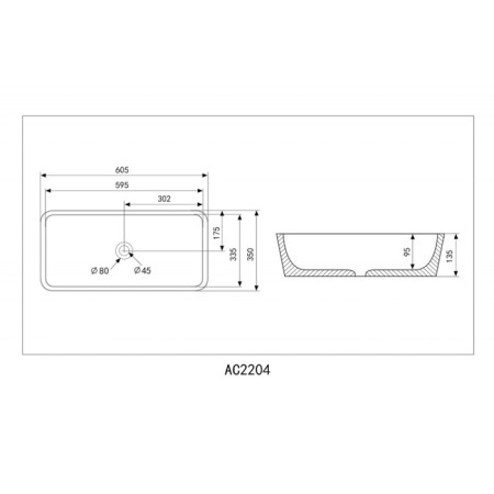ABBER RECHTECK AC2204MDG, invoice, 605x350x135 mm, green, matte-3