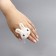 The needle-ring "Bunny", 4.5 × 5.5 × 4 cm, white color