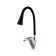 Fashun A4403+A7350 kitchen mixer, single -leaf, flexible spout, brass, black