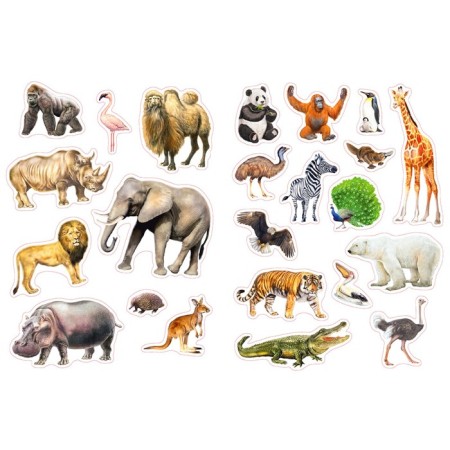 Reusable stickers. Zoo-2