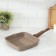 Granite Grill pan, 24 × 24 cm, removable handle, glass cover, anti-stick coating, brown color