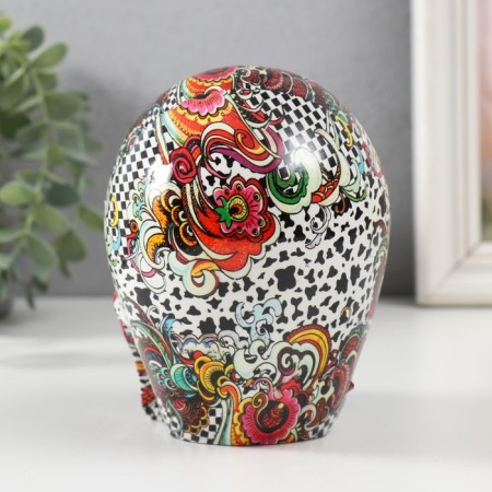 Souvenir Polystone "Skull Color" mix 9x11x13 cm-3