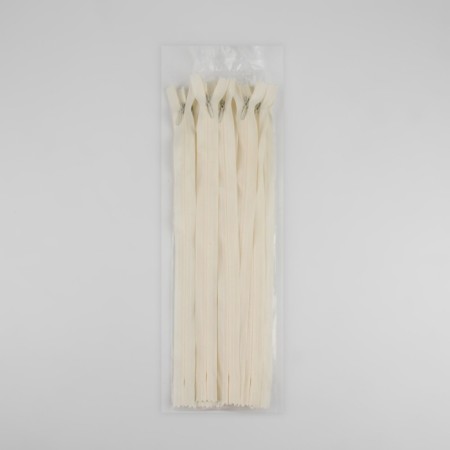 Lightning secret, No. 3, non -proceeding, castle machine, cotton, 30 cm, ivory color-2