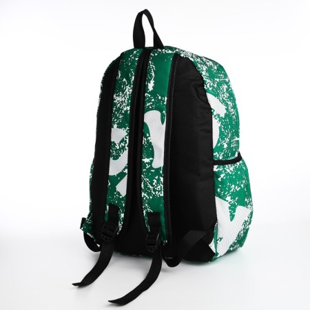 A backpack with a zipper, green color-3