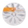 Wheel caps 15 "Voltek", white gloss, chrome ring, set 2 pcs, AWCC-15-29