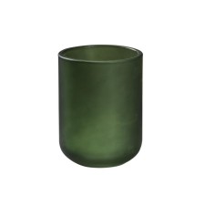 A glass for toothbrushes, 10x7.5x7.5 cm, dark green