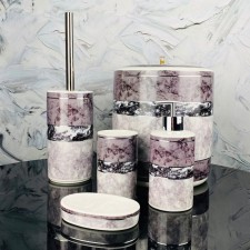 A set of accessories for the bathroom Lenardi, porcelain, 5 items