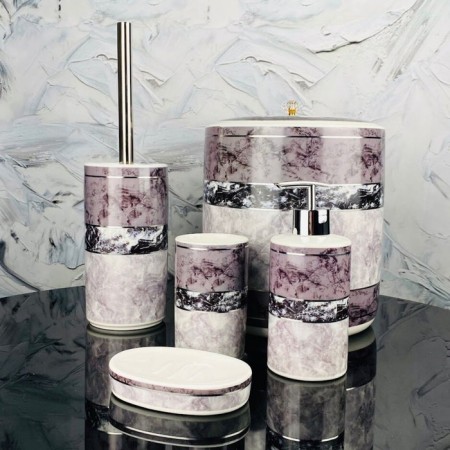 A set of accessories for the bathroom Lenardi, porcelain, 5 items