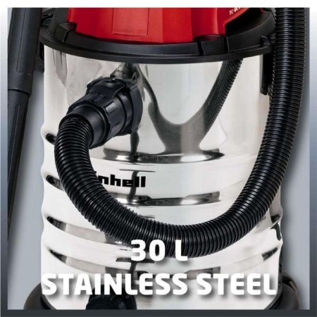 Construction vacuum cleaner Einhell TSVC 1930 S, 1500 W, stainless steel 30 l, 250 mm, d = 36 mm-8