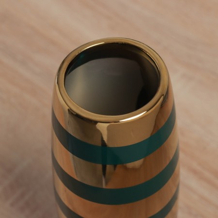 VAZA Ceramics Table "Braham" Barrel, 25x7.5 cm, green-1
