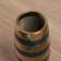 VAZA Ceramics Table "Braham" Barrel, 25x7.5 cm, green