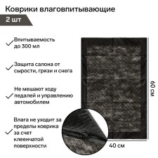 Moisture mats Grand Caratt, 40x60 cm, waterproof, absorption up to 300 ml, set 2 pcs