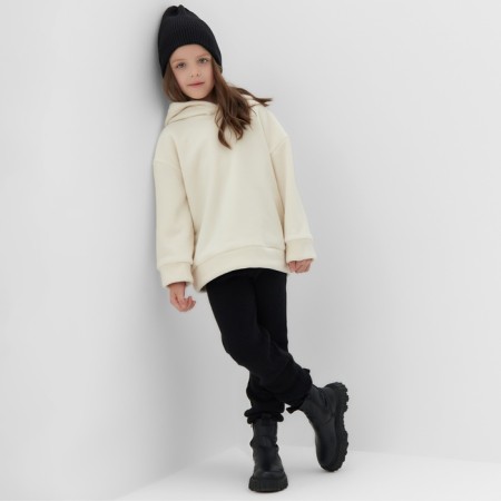 Children's pants minku, black color, height 122 cm-4